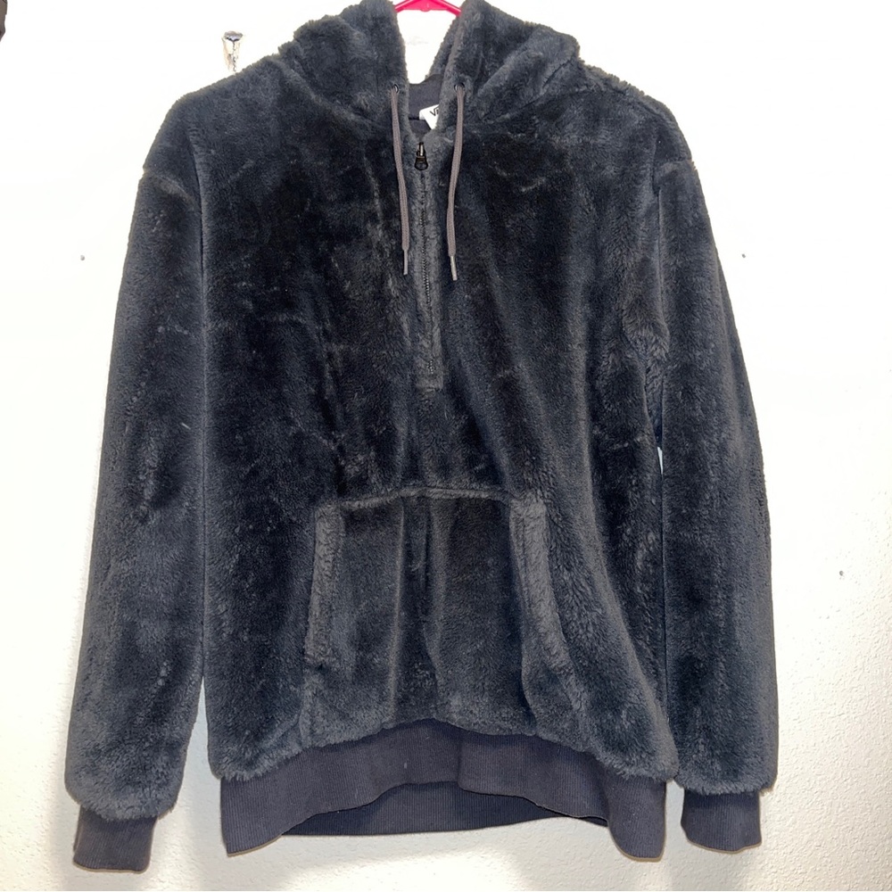 Vans Subculture Faux Fur hoodie! Soft, warm. Grey, size SMALL